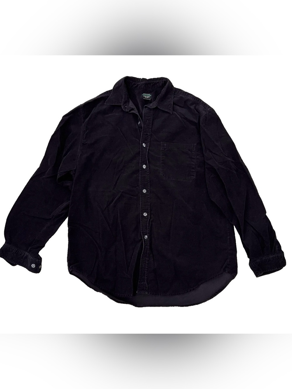 Guess Black Corduroy Button-Up Shirt Men’s Size XL